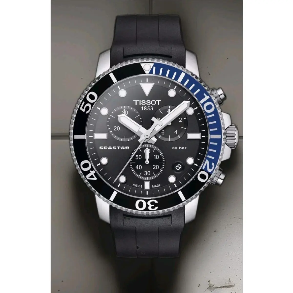 Seastar 1000 Chronograph Quartz Black Dial Men`s Watch T120.417.17.051.02 by Tissot