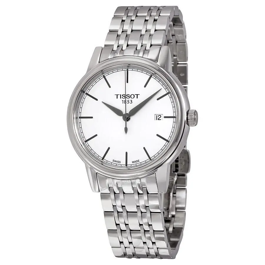 Tissot T-classic Carson White Dial Stainless Steel Men`s Watch T0854101101100