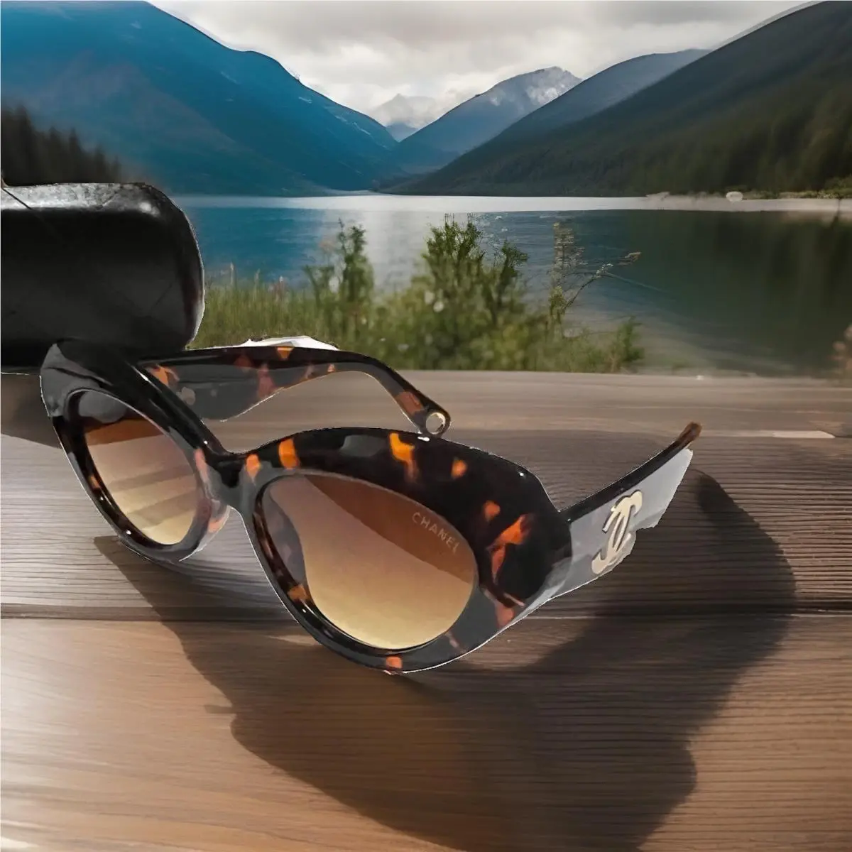 Chanel Rectangles Sunglasses Women Models 69013 54 18 142. Brown.v Nice Quality