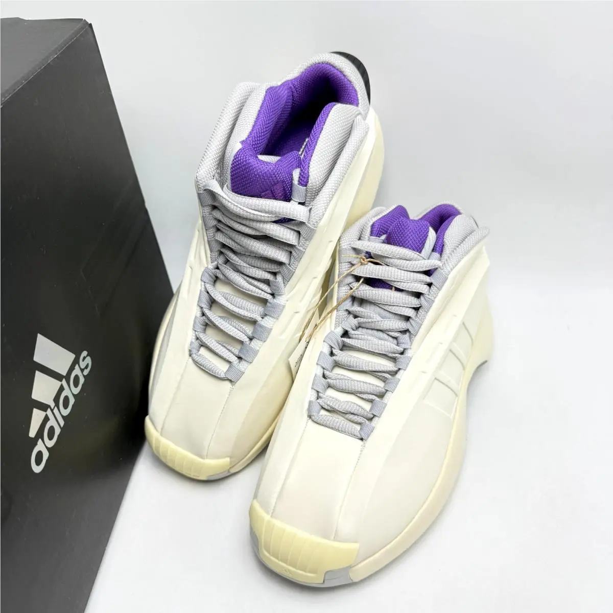Adidas shoes - Adidas Crazy 1 J - Crazy - ID6203 - Cream White / Light Solid Grey / Active Purple 11