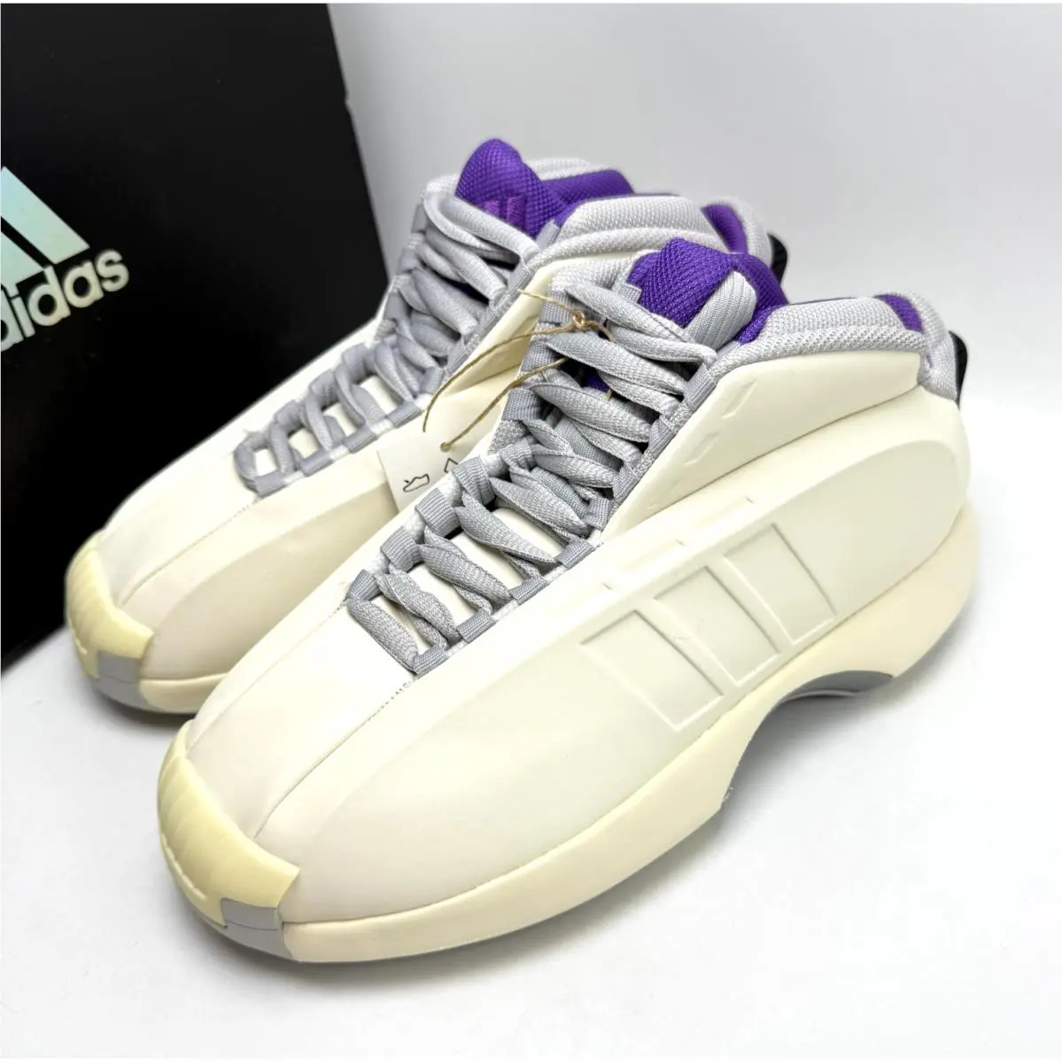 Adidas shoes - Adidas Crazy 1 J - Crazy - ID6203 - Cream White / Light Solid Grey / Active Purple 6