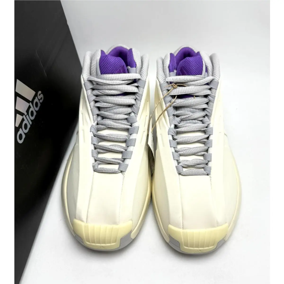 Adidas shoes - Adidas Crazy 1 J - Crazy - ID6203 - Cream White / Light Solid Grey / Active Purple 7
