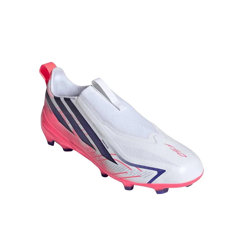 Adidas shoes - adidas F50 Hyperfast League Laceless Firm Ground Soccer Cleats - SB1158-KK1314 - White 0