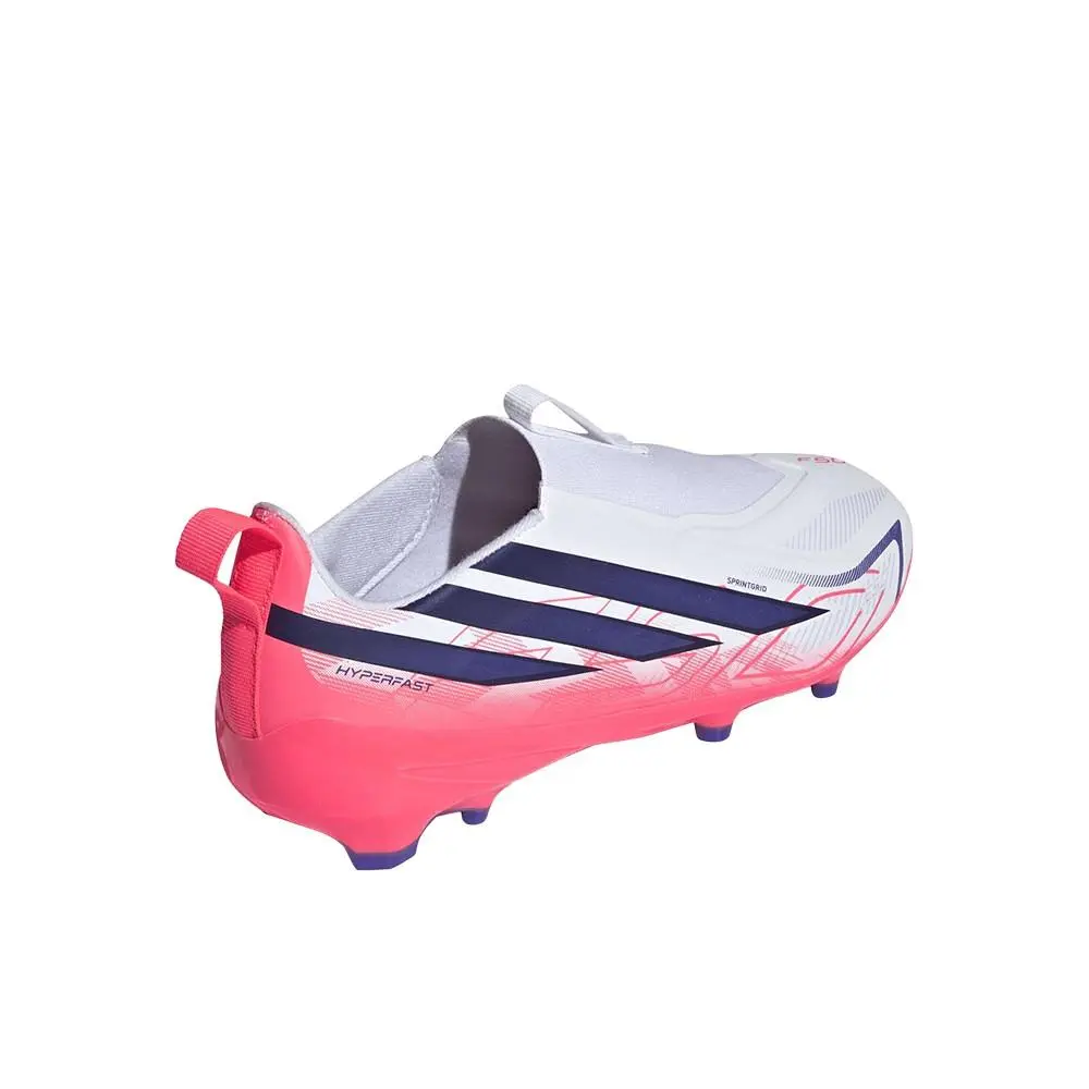 Adidas shoes - adidas F50 Hyperfast League Laceless Firm Ground Soccer Cleats - SB1158-KK1314 - White 4
