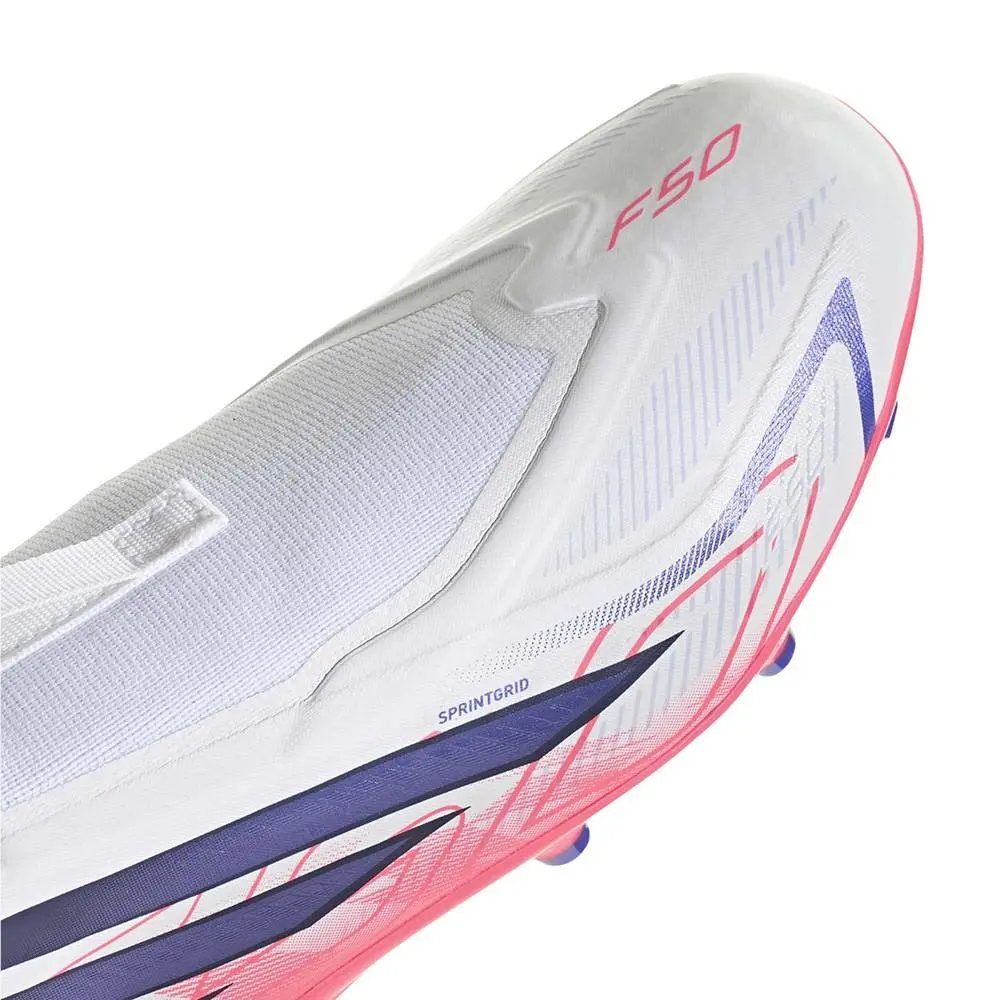 Adidas shoes - adidas F50 Hyperfast League Laceless Firm Ground Soccer Cleats - SB1158-KK1314 - White 5