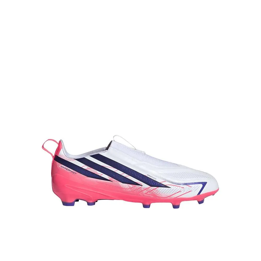 Adidas shoes - adidas F50 Hyperfast League Laceless Firm Ground Soccer Cleats - SB1158-KK1314 - White 7