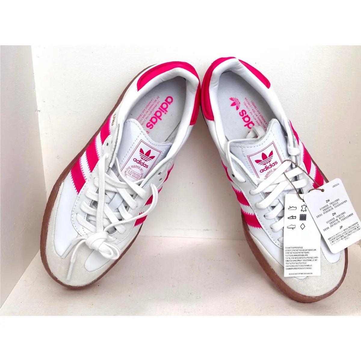 Adidas shoes - adidas SAMBAE - SAMBAE - JP9532 - CLOUD WHITE/SHOCK PINK/GOLD METALLIC 10