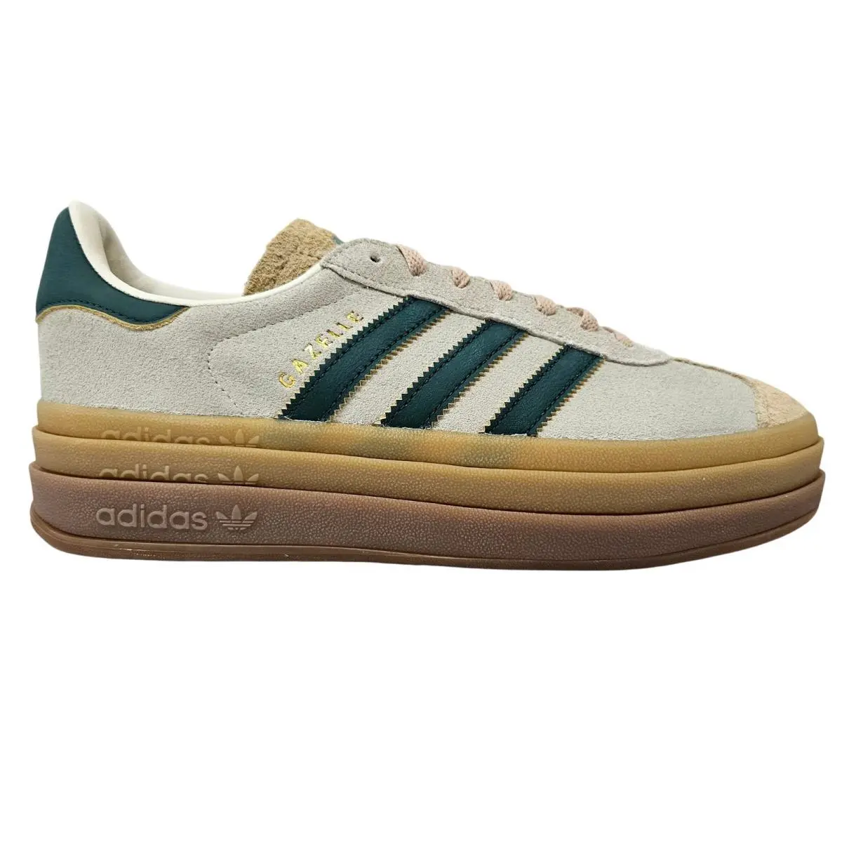 Adidas shoes - Gazelle Bold - Gazelle Bold - ID7056 - Cream White / Green / Beige 4