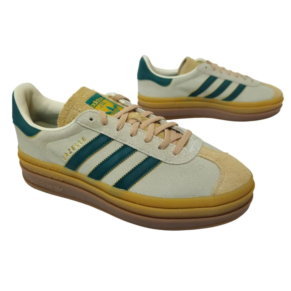 Adidas shoes - Gazelle Bold - Gazelle Bold - ID7056 - Cream White / Green / Beige 5