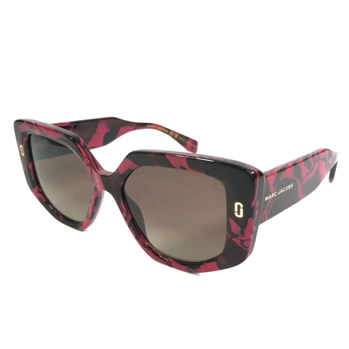 Sunglasses MJ1116/S 134HA Marble Burgundy with Gradient Brown Lenses by Marc Jacobs
