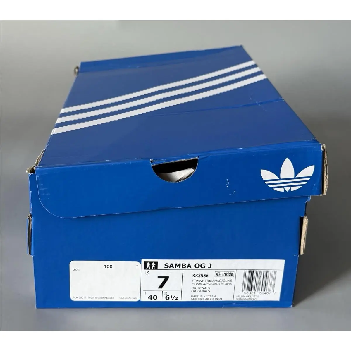 Adidas shoes - Adidas Samba OG J - Samba - KK3556 - White/Magenta (UPC: 0198321604721) 9