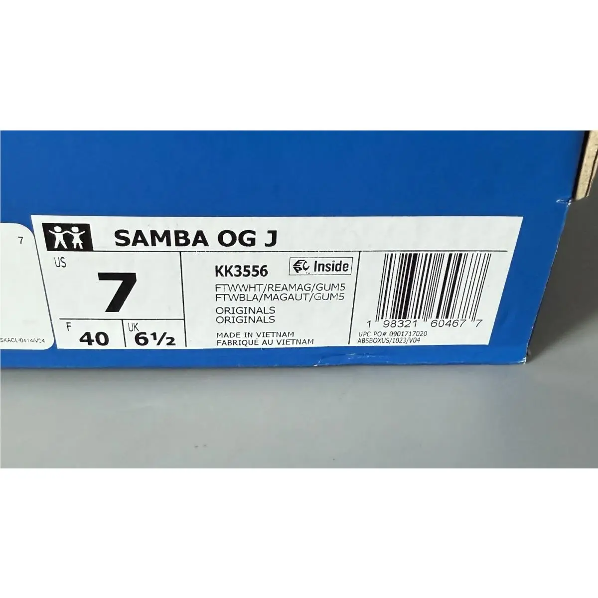 Adidas shoes - Adidas Samba OG J - Samba - KK3556 - White/Magenta (UPC: 0198321604721) 10