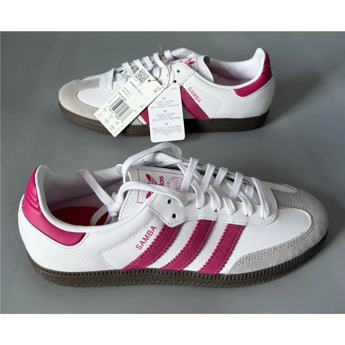 Adidas shoes - Adidas Samba OG J - Samba - KK3556 - White/Magenta (UPC: 0198321604721) 0