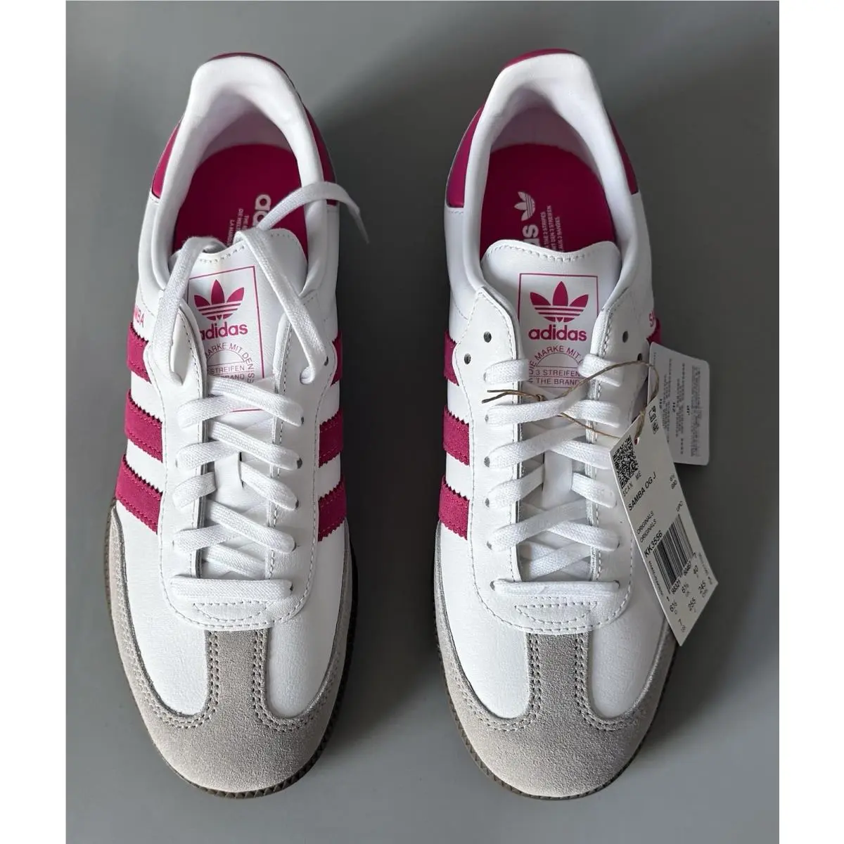Adidas shoes - Adidas Samba OG J - Samba - KK3556 - White/Magenta (UPC: 0198321604721) 3