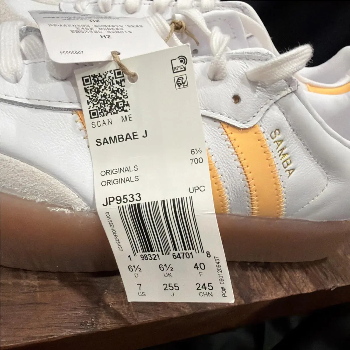 Adidas shoes - adidas Sambae - Sambae - JP9533 - White, Orange, Gum 5