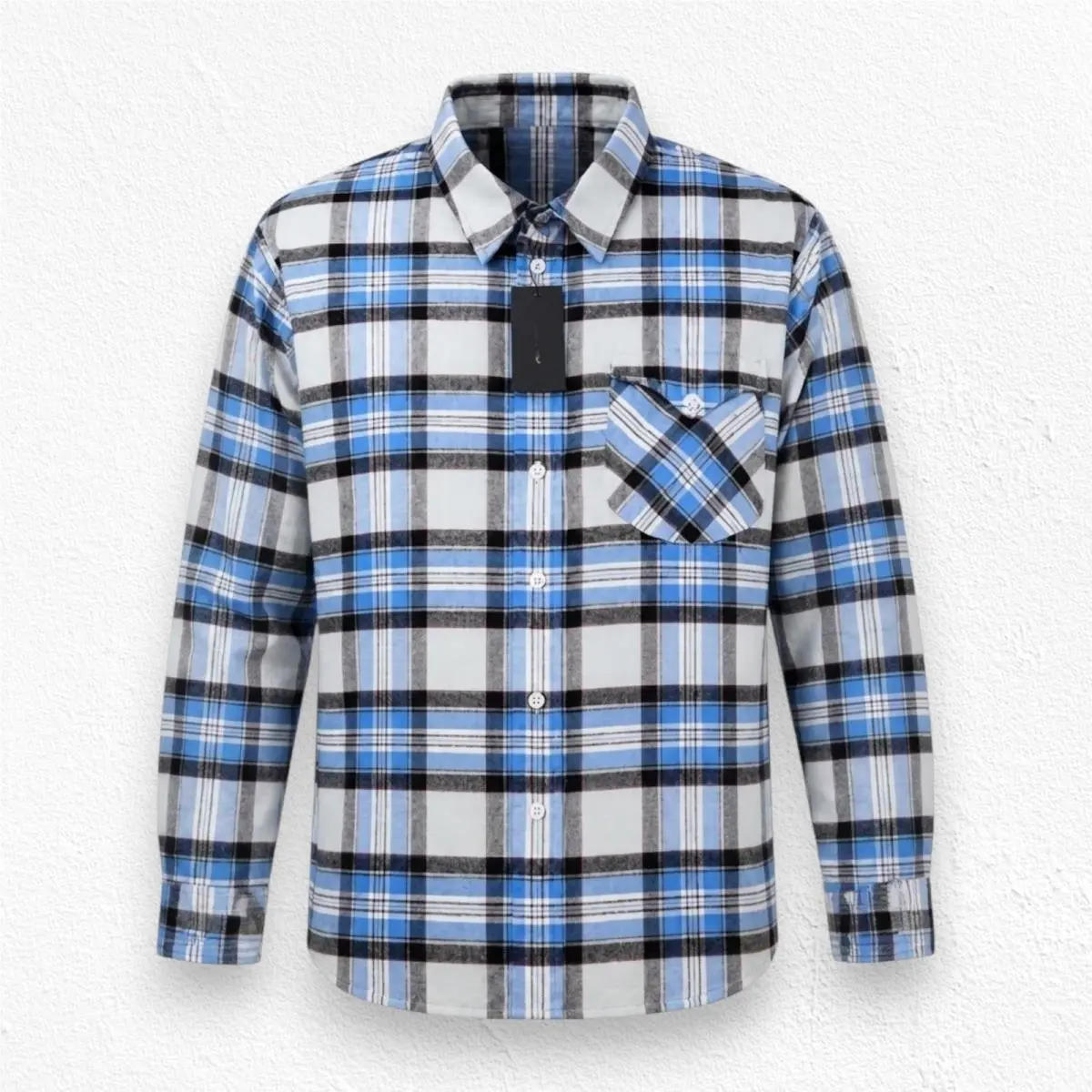Rag Bone Jonah Blue Grey Plaid Flannel Button Down Shirt Size Small by Rag & Bone