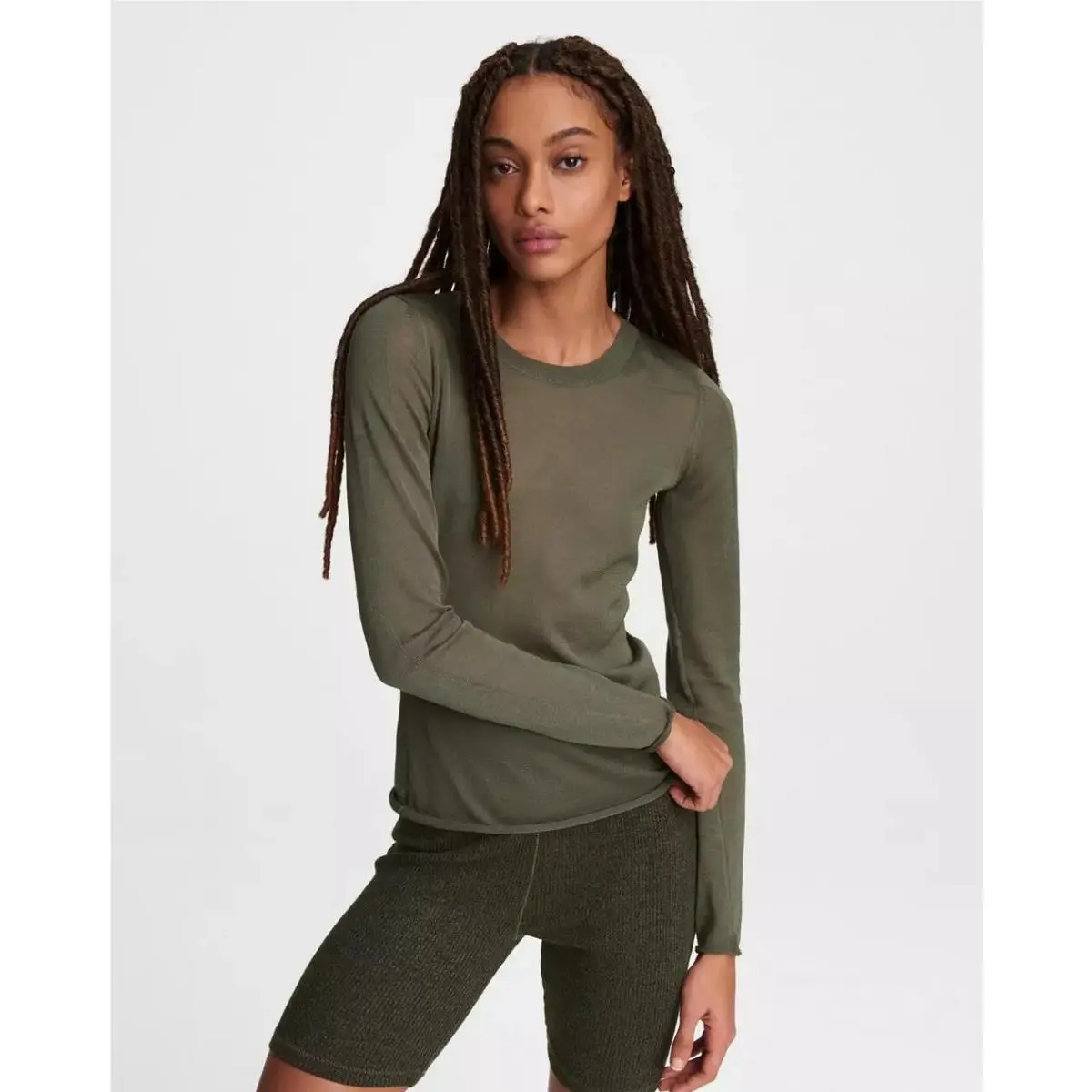Rag Bone Women`s Ola Viscose Lightweight Crew Slim Fit Sweater Size XS by Rag & Bone
