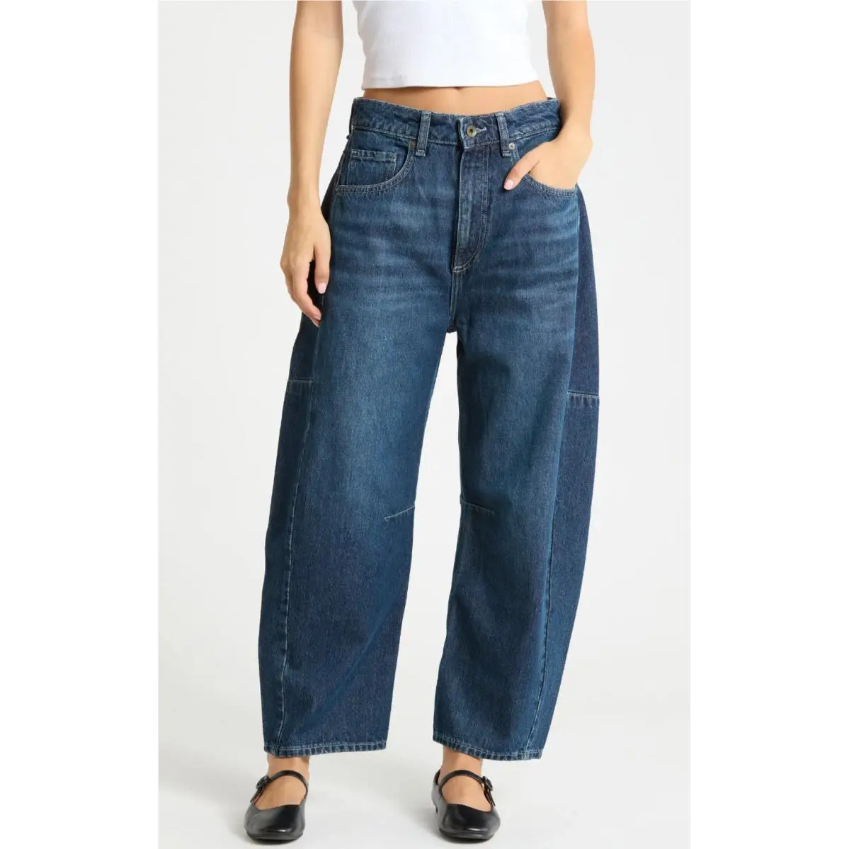 Rag Bone Jean Size 29 The Chase High Rise Barrel Grafton Wash Denim Jeans by Rag & Bone