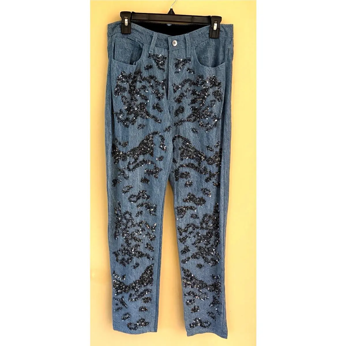 Rag Bone Women`s Denim Blue Rosa Sequined Jean Pants Sz 26 by Rag & Bone