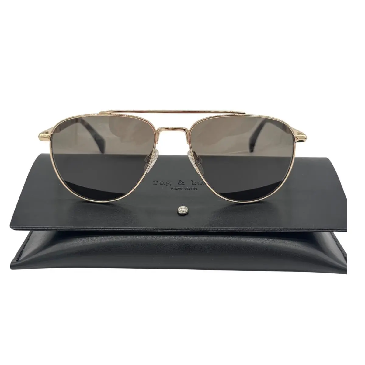 Rag Bone Aviator Sunglasses Rnb Gold Tortoise 55mm Grey Gradient Unisex