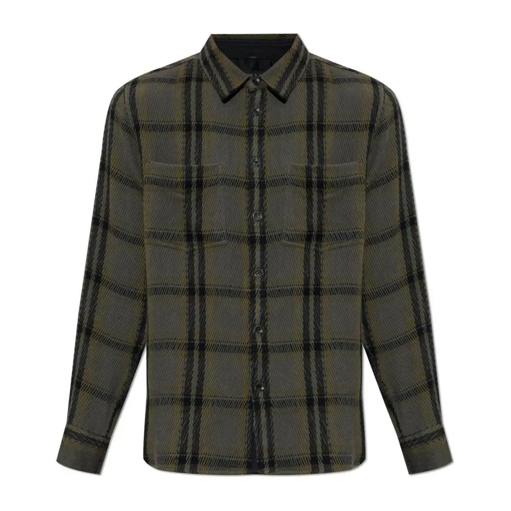 Rag Bone Oversized Fit Herringbone Plaid Button Up Shirt Men`s M Green Fairfax by Rag & Bone