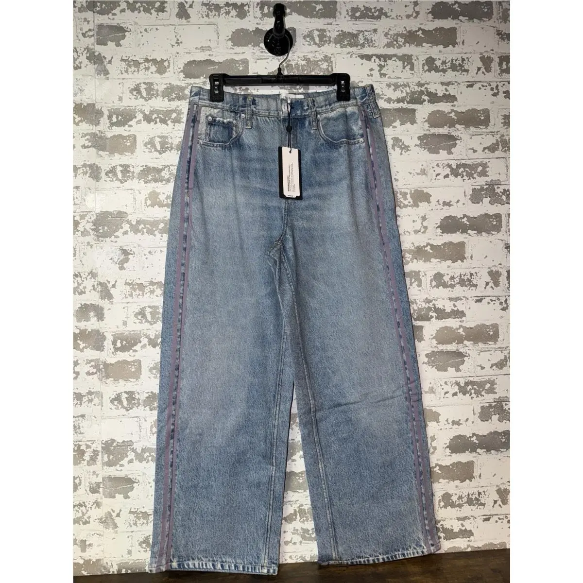 Rag Bone Miramar Ankle Track Pull On Pants - Valentina W/lavender Stripe by Rag & Bone