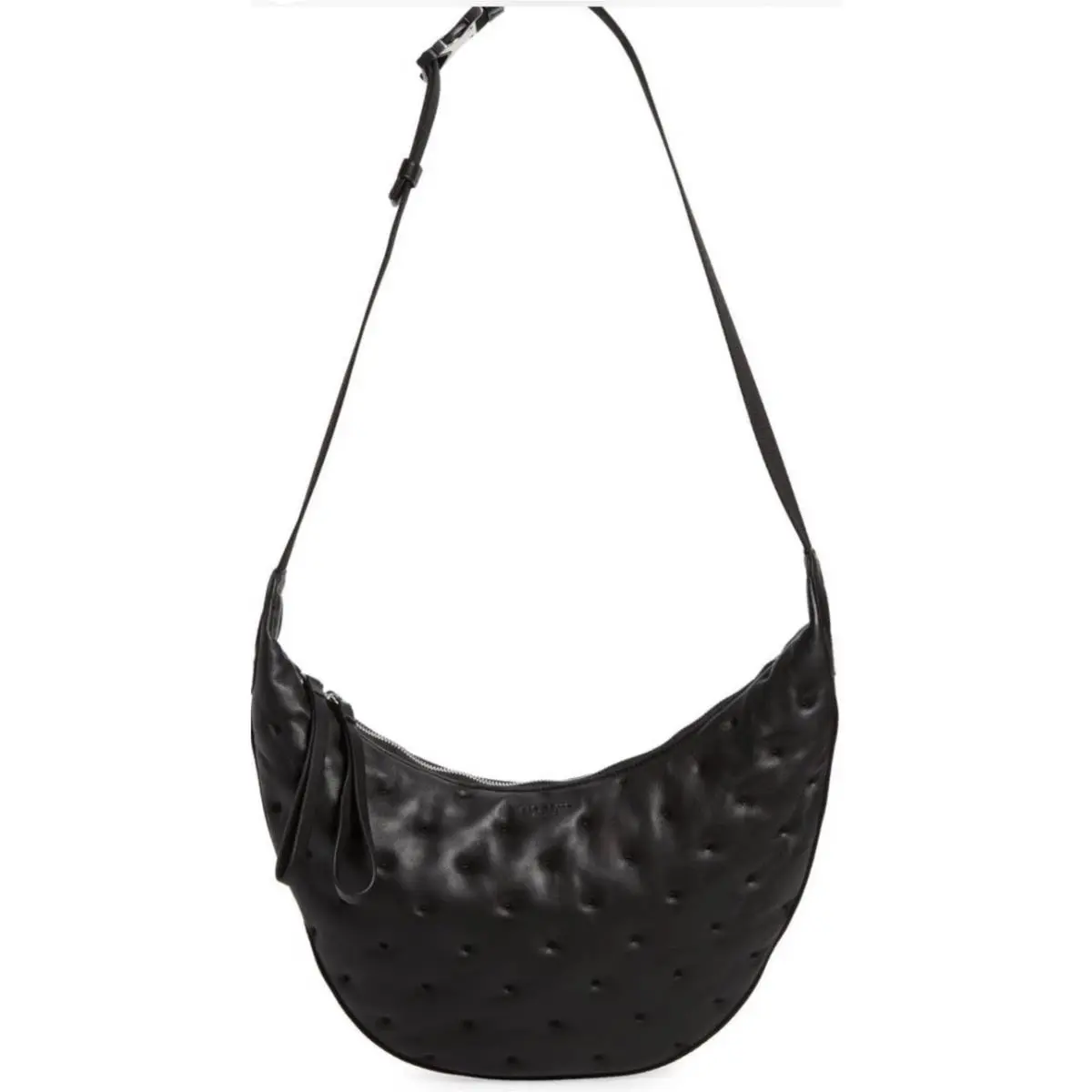 Rag Bone Riser Crossbody Women`s Leather Hobo Shoulder Bag Purse Handbag Black by Rag & Bone