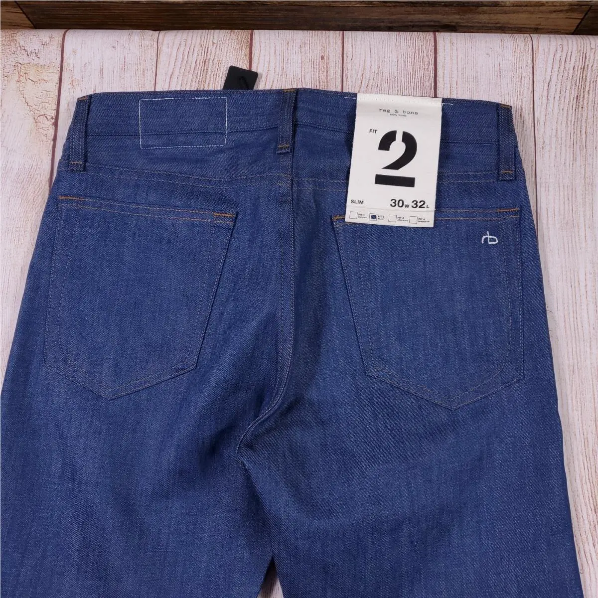 Rag Bone Men`s Icons Raw Fit 2 Stretch Denim Jean 30x32 Fit 32x31.5 by Rag & Bone