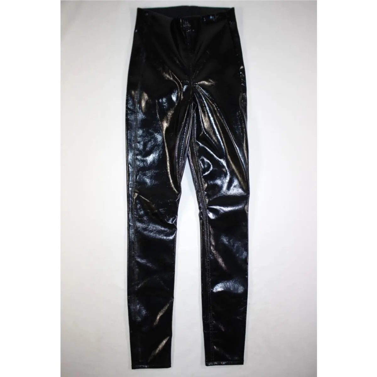 Rag Bone Pants Women`s Xxs Nina Vinyl Pull On Skinny High Rise Zip Black by Rag & Bone