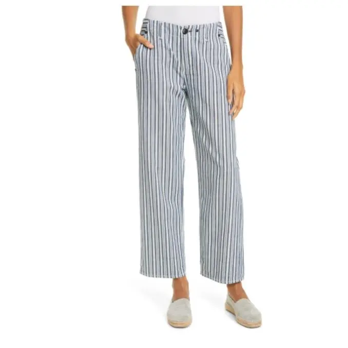 Rag Bone Buckley Stripe Ankle Jeans Straight Leg Pant Women 23 Blue White by Rag & Bone