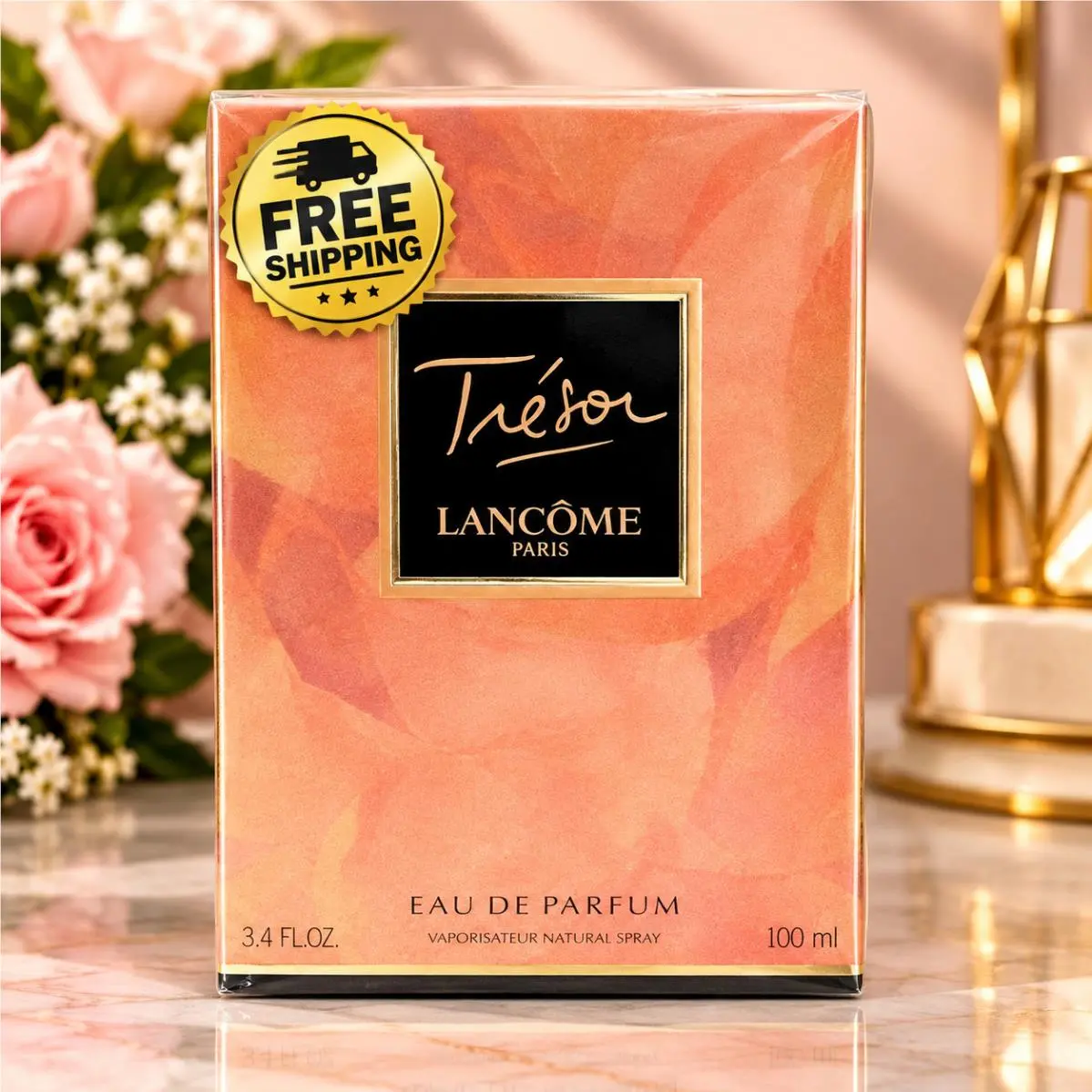 Lancome Tresor Eau de Parfum 100mL 3.4 fl oz Spray Perfume Fragrance