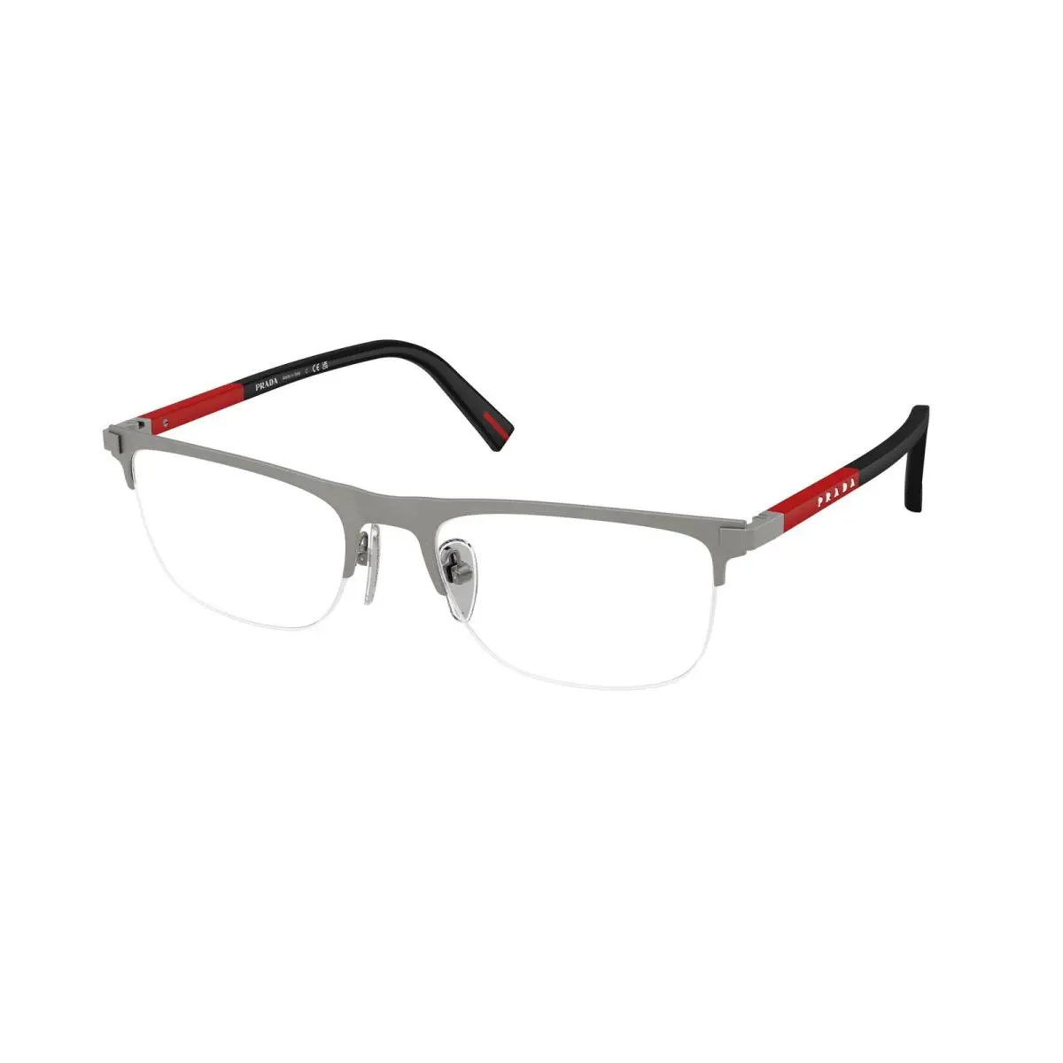 Linea Rossa PS 50 RV Matte Brushed Lead DHG1O1 Size 55 Eyeglasses by Prada