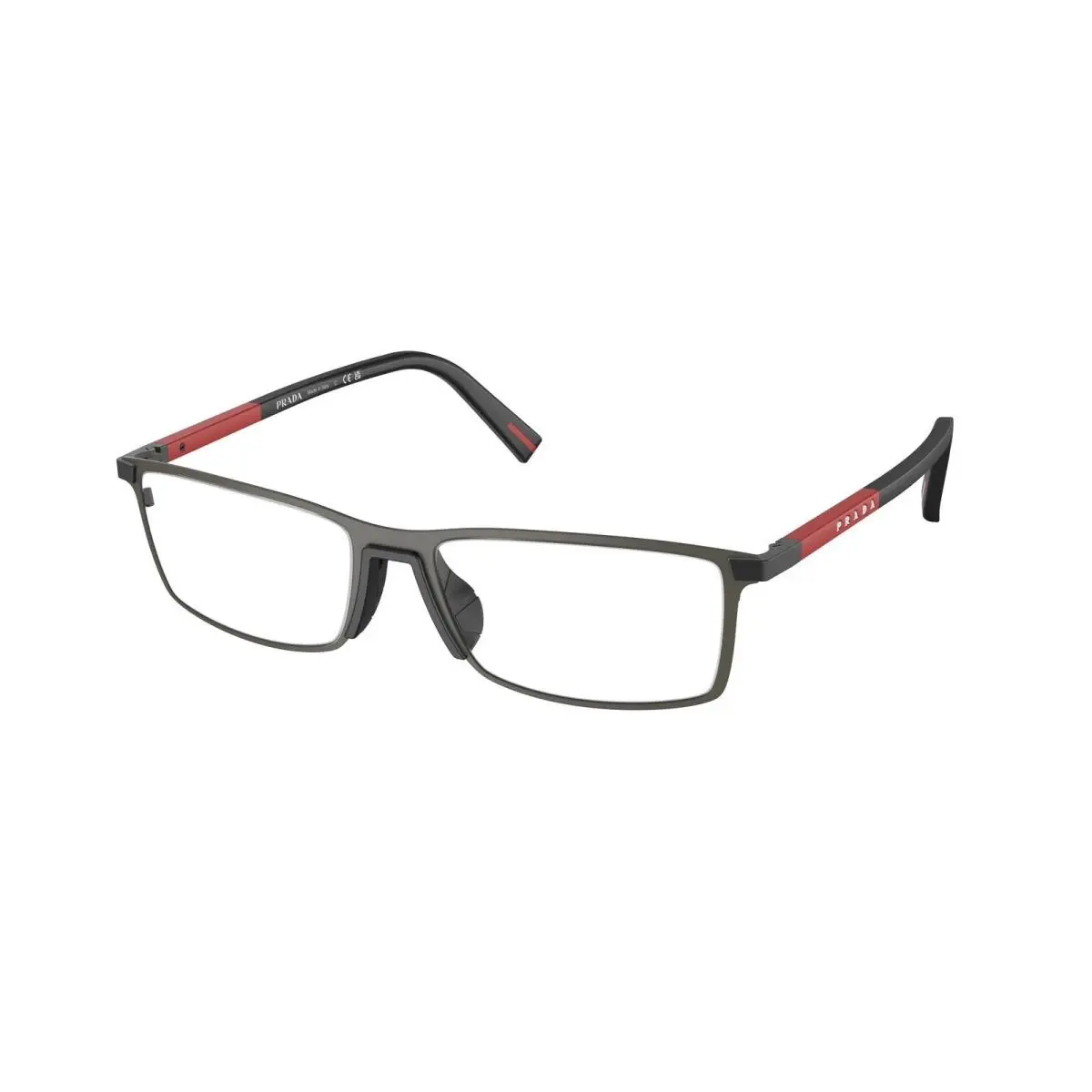 Linea Rossa PS 53QV 06P1O1 53 Grey Rubbered Eyeglasses Optical Frame by Prada