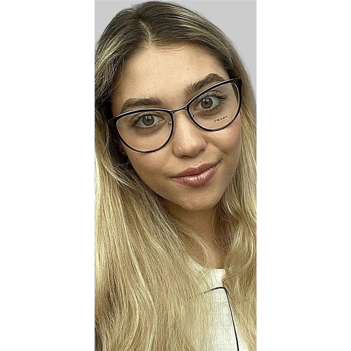 Prada Vpr 55T DHO-1O1 54mm Purple Cat Eye Women`s Eyeglasses Frame
