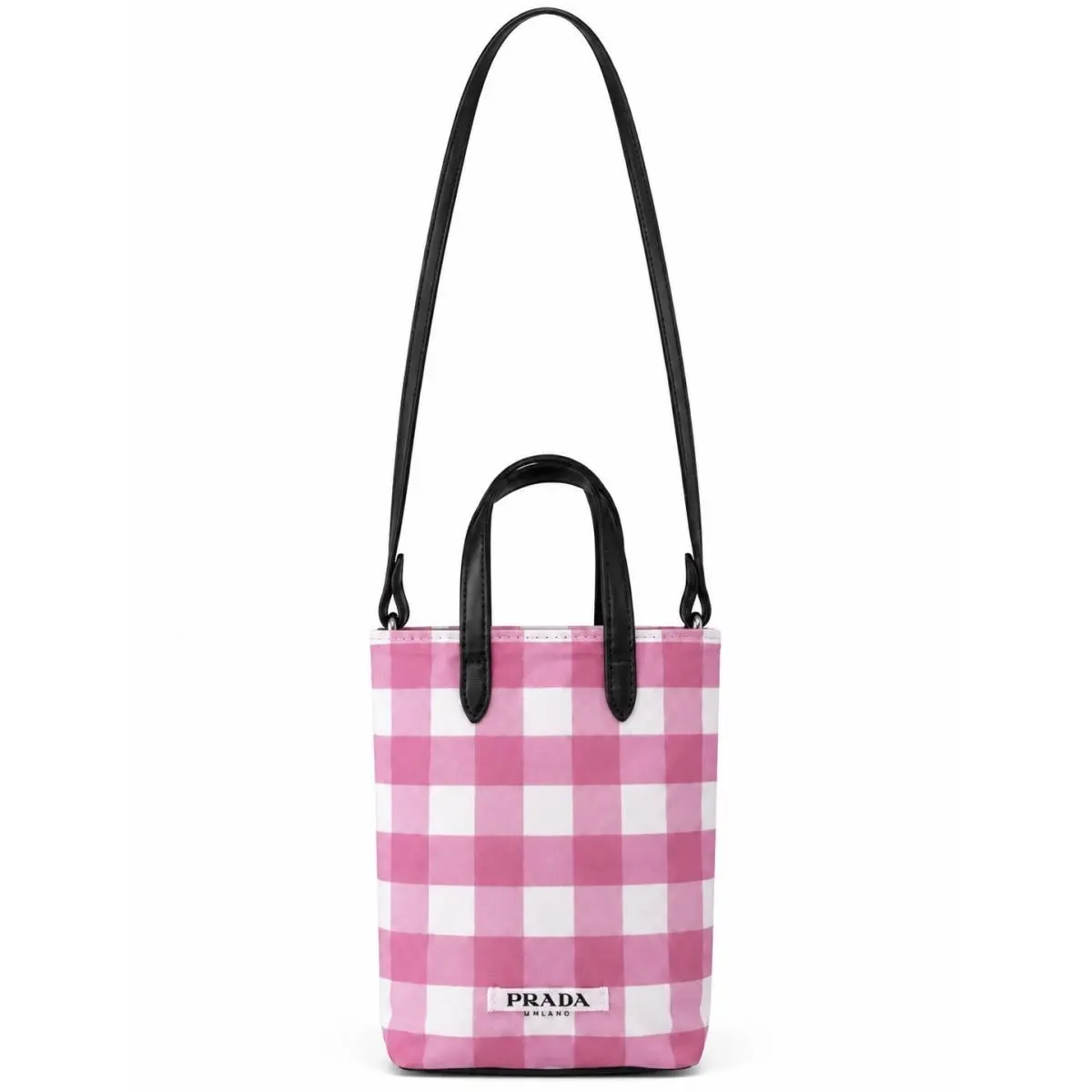 Prada Beauty Vichy Pink Gingham Mini Tote Crossbody Bag Tote Rare Gwp In Bag