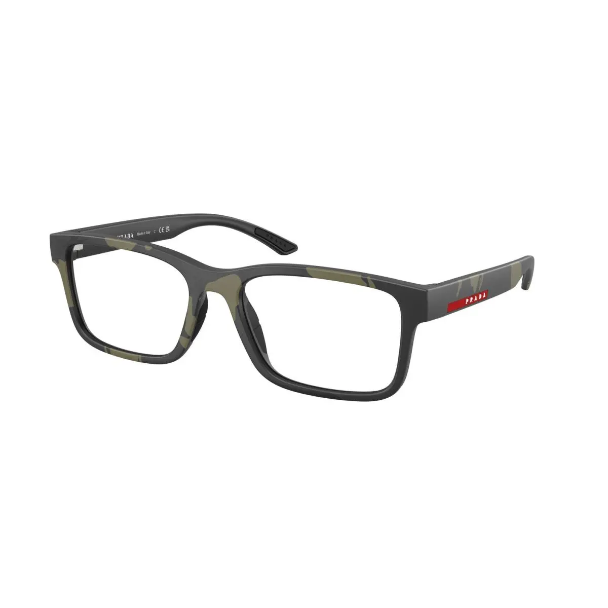 Prada Linea Rossa PS 01 RV Mimetic Green Rubber 14X1O1 Size 56 Eyeglasses