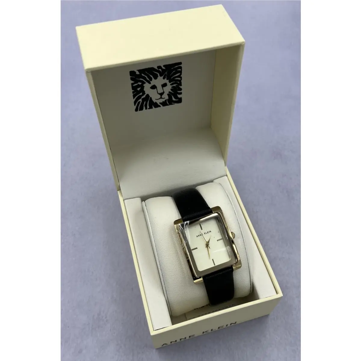 AK-2706G Women`s Gold Case Gold Dial Leather Band Analog Watch by Anne Klein