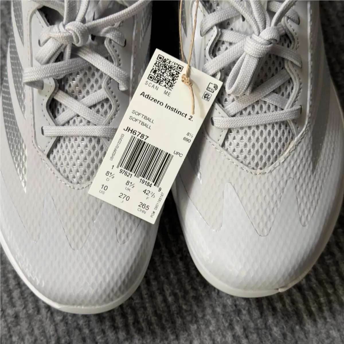 Adidas shoes - adidas Adizero Instinct 2.0 Cleats - SB1158-JH6787 - Grey (UPC: 197621195458) 5
