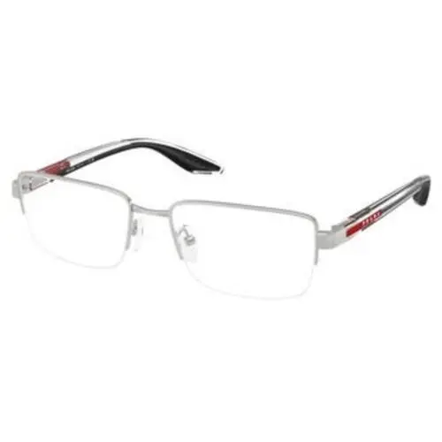 Linea Rossa PS 51 SV Silver Demo Lens 1BC1O1 Size 56 Eyeglasses by Prada
