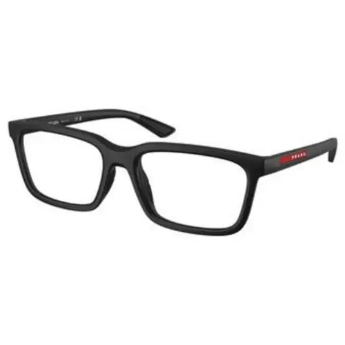 Linea Rossa PS 02 Svf Matte Black Demo Lens 1BO1O1 Size 56 Eyeglasses by Prada