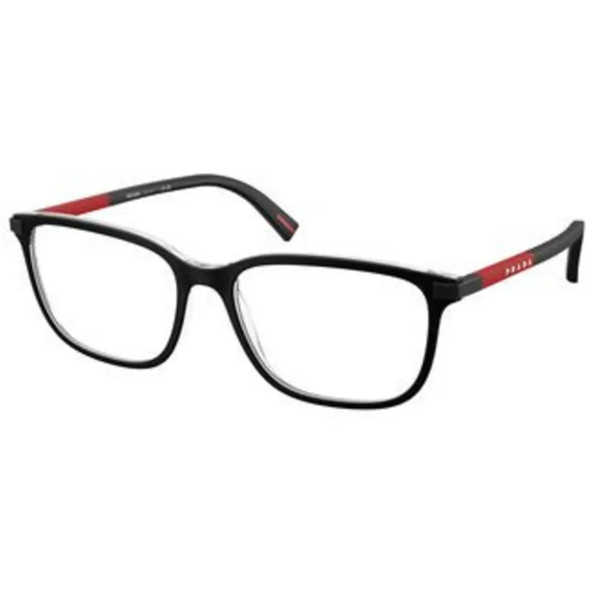 Linea Rossa PS 02 RV Top Matte Black On Crystal 03I1O1 Size 56 Eyeglasses by Prada
