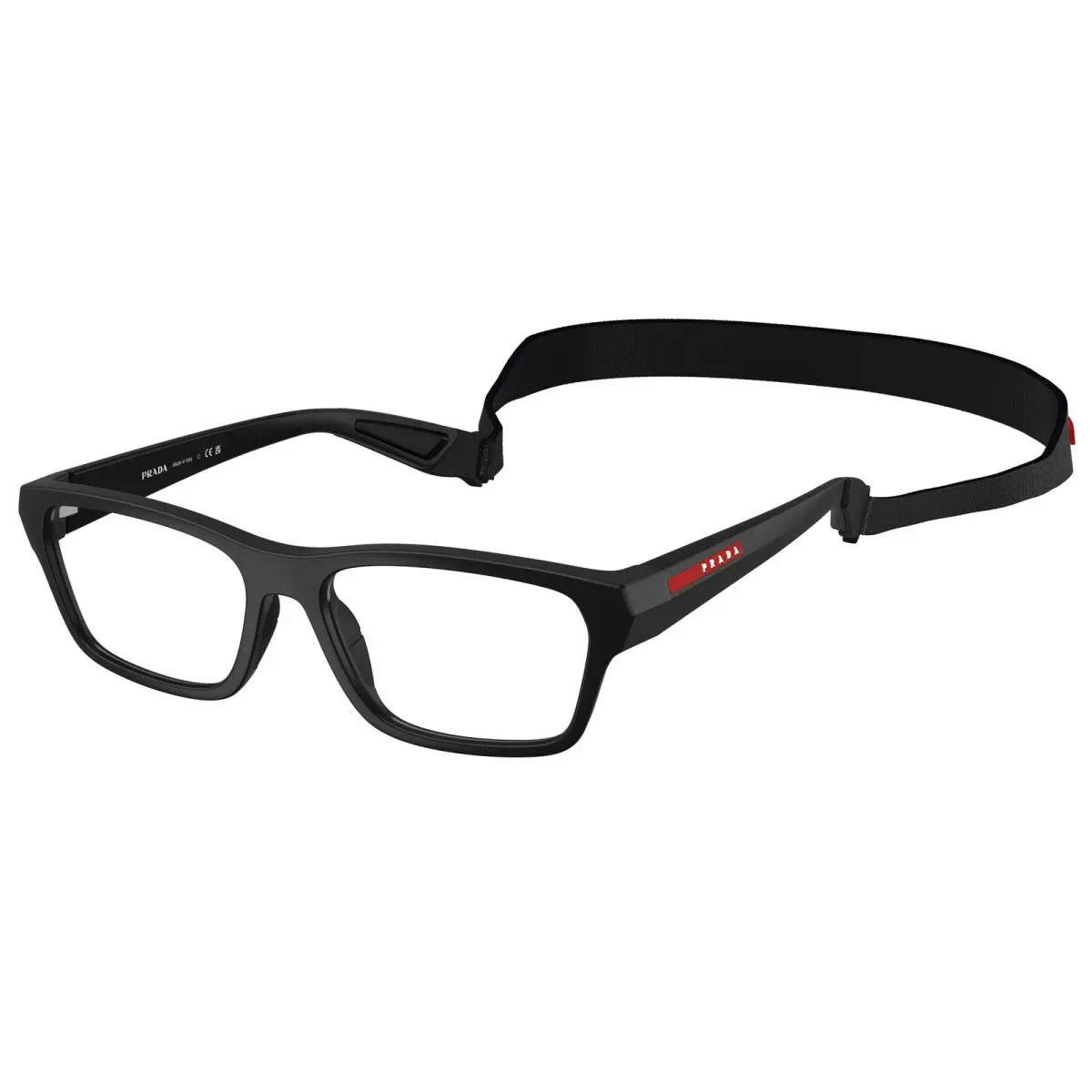 Linea Rossa PS 03 RV Matte Black Demo Lens 1BO1O1 Size 56 Eyeglasses by Prada