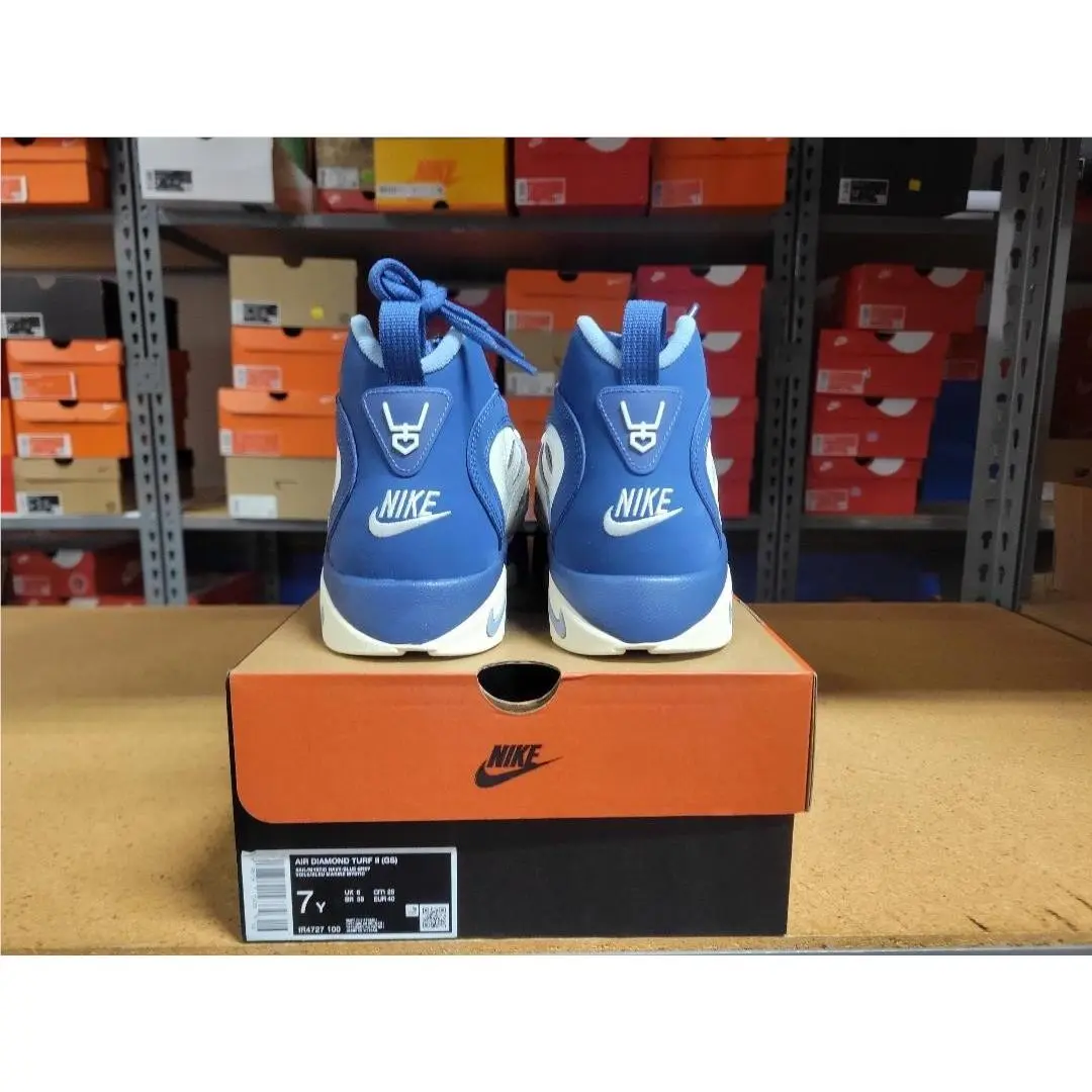 Nike shoes - Nike Air Diamond Turf II (GS) - Sail Mystic Navy Blue Grey 9