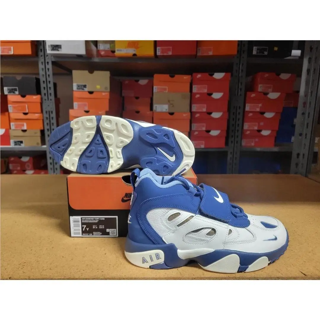 Nike shoes - Nike Air Diamond Turf II (GS) - Sail Mystic Navy Blue Grey 5