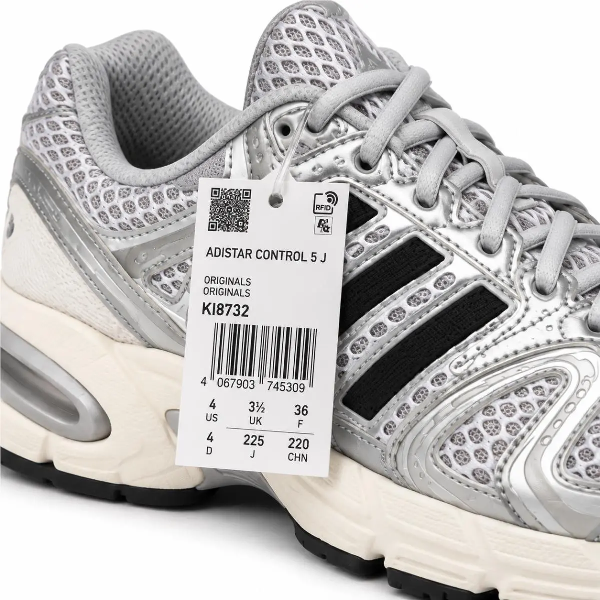 Adidas shoes - adidas Adistar Control 5 J - KI8732 - Silver, Black (UPC: 198321672829) 7