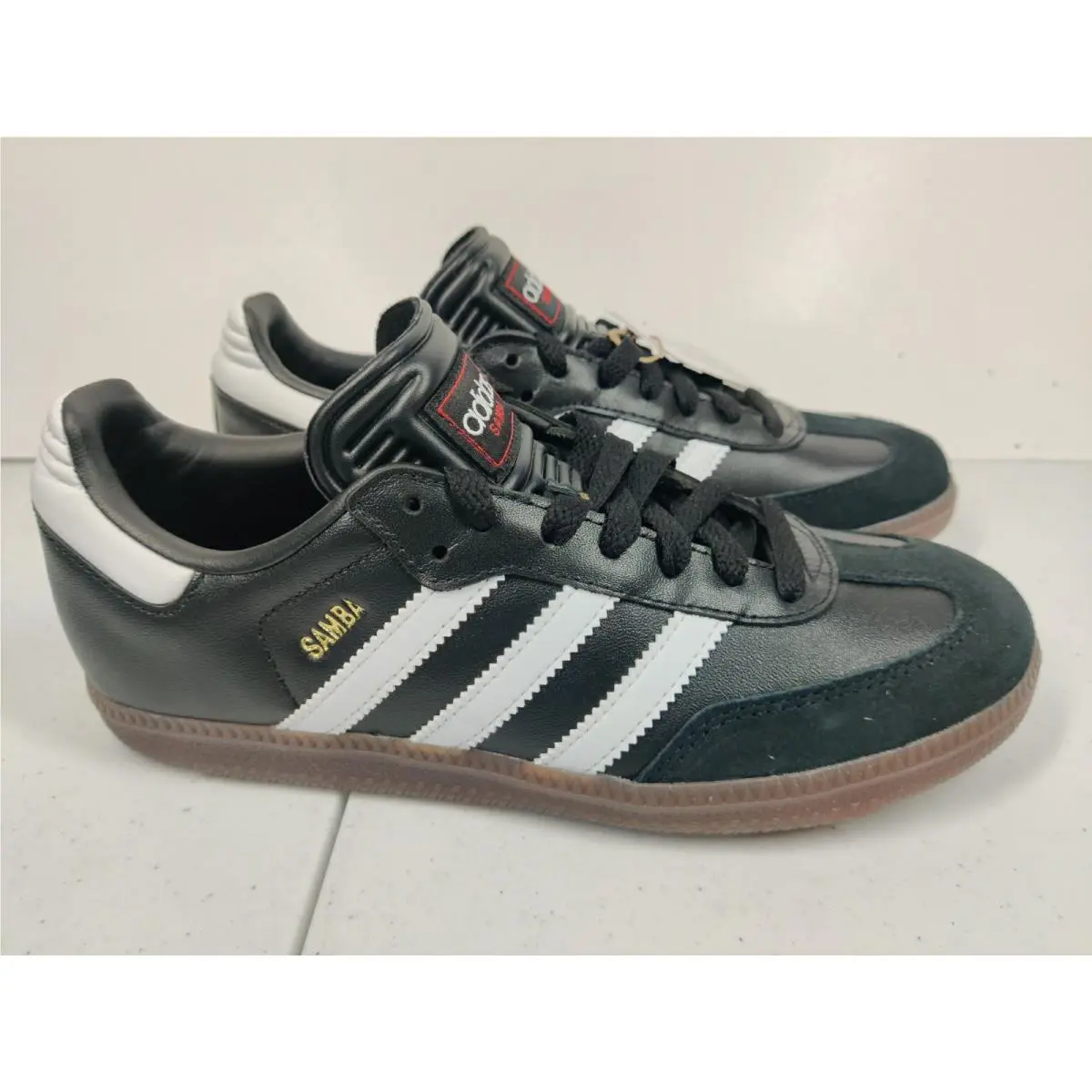 Adidas Samba J Youth US 5.5 Kids Black/white Low Top Leather Sneakers IF1945