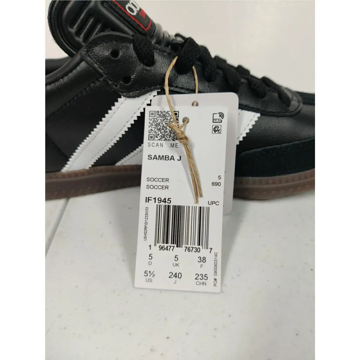 Adidas shoes - Samba J - Samba - IF1945 - Black, White 7