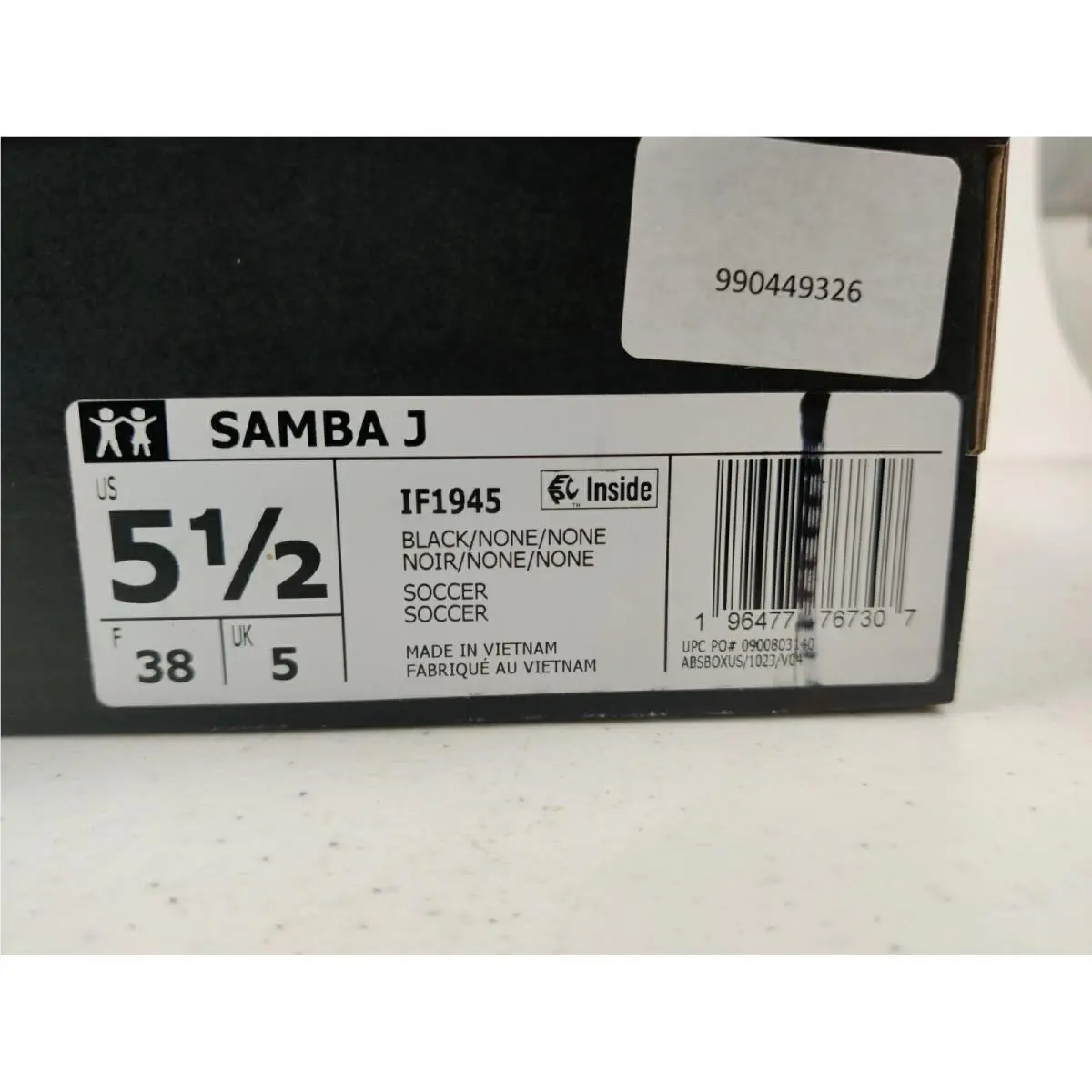 Adidas shoes - Samba J - Samba - IF1945 - Black, White 9