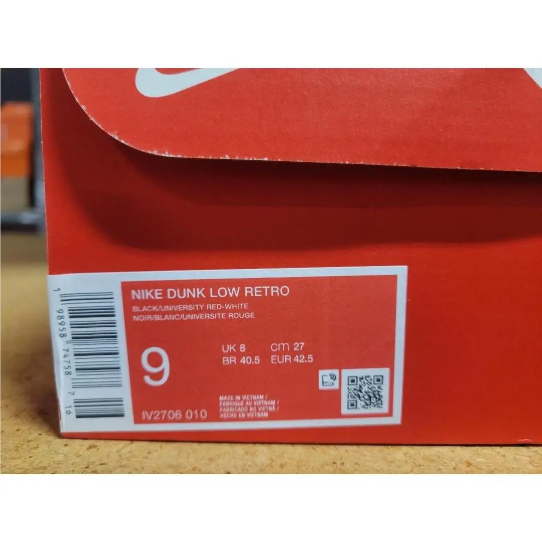 Nike shoes - Nike Dunk Low Retro - Dunk Low Retro - IV2706-010 - Black University Red White 10