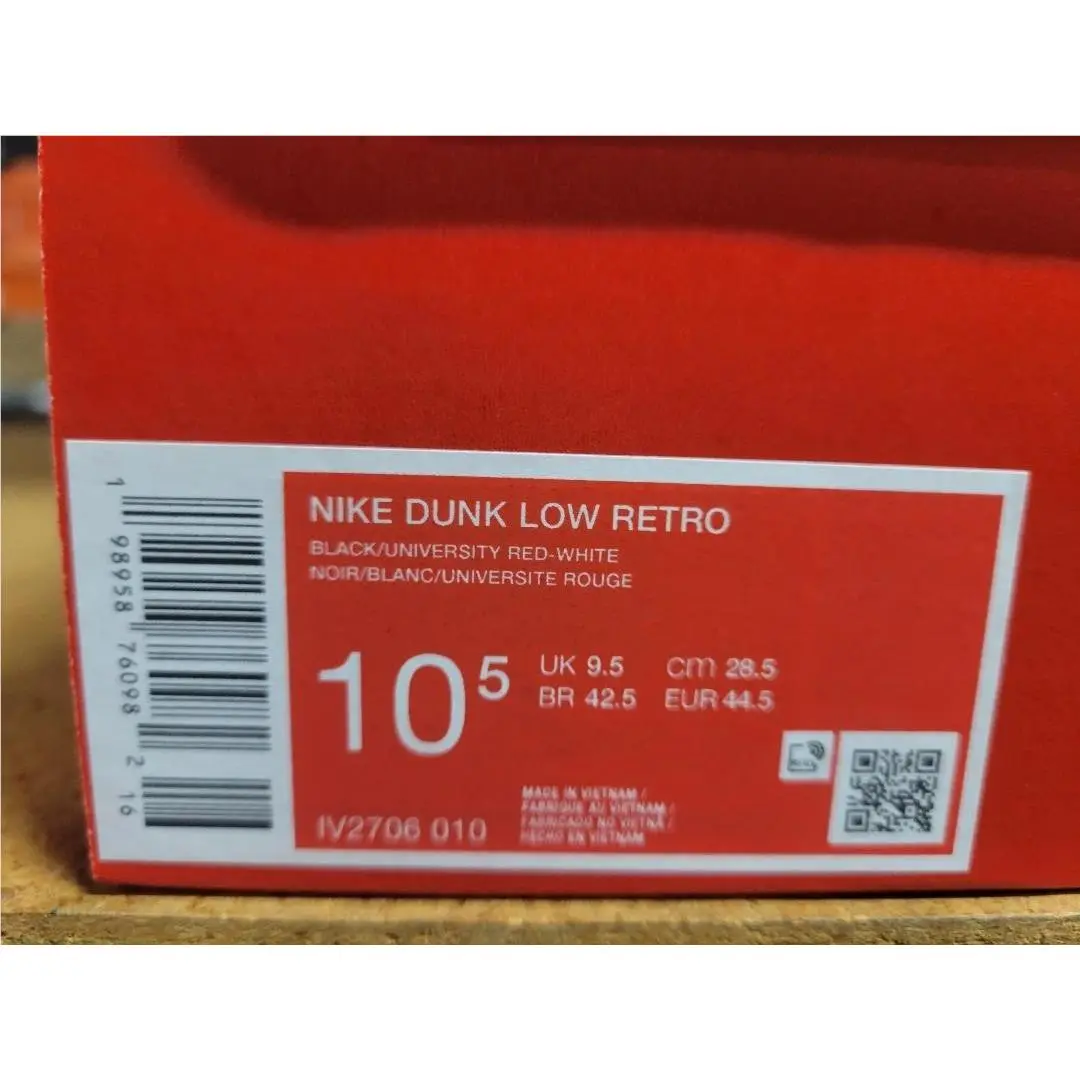Nike shoes - Nike Dunk Low Retro - Dunk Low Retro - IV2706-010 - Black University Red White 10